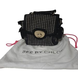 SEE BY CHLOÉ Bag mini/small crossbody black & cream/white